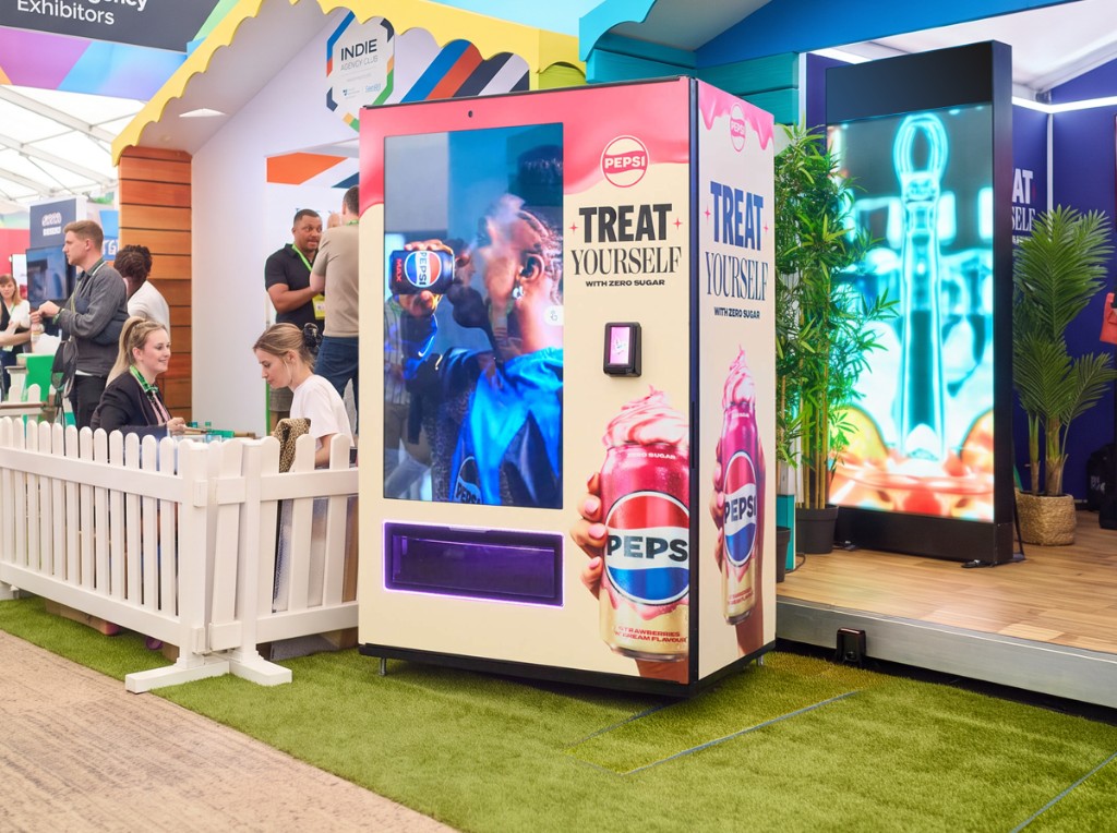 Pepsi Zero Sugar branded activation unit at a live event
