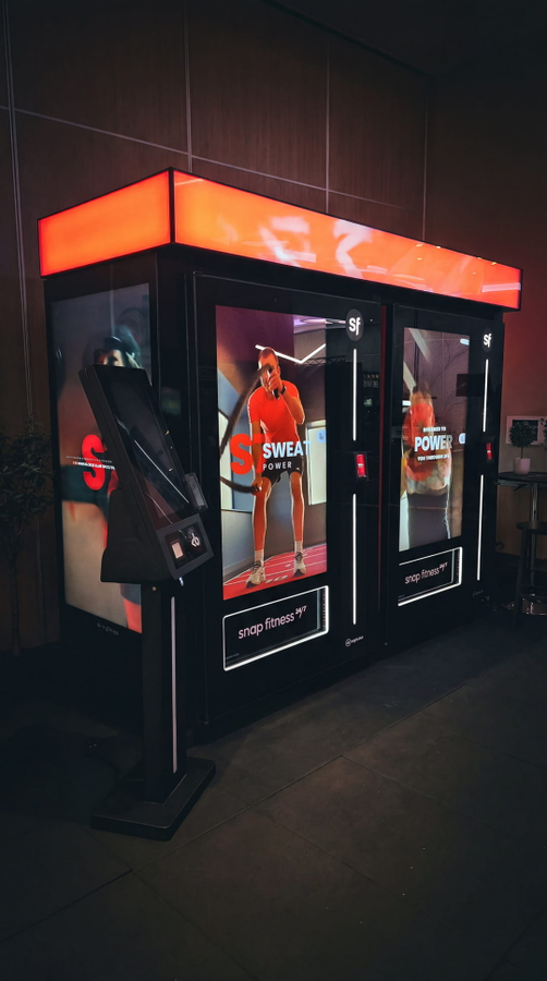 Bright.Blue connected retail unit in a Snap Fitness club